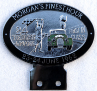 badge Morgan :Le Mans 1962 black rim badge Morgan :Le Mans 1962 black rim
